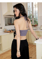 NANA Collaboration Halter Camisole Layered Off-Shoulder Two-Piece T-Shirt