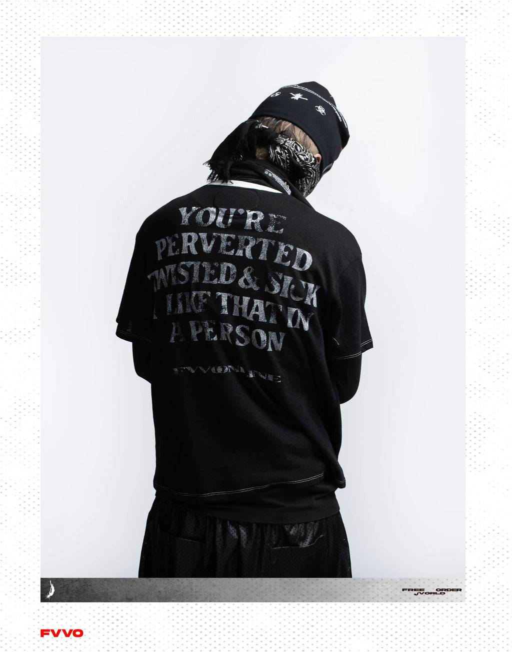 FVVO Slogan Graphic Ringer Tee