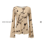 Mulberry Silk Floral Long Sleeve Top
