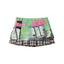 NANA Collaboration Plaid Patchwork Printed Pleated Skirt