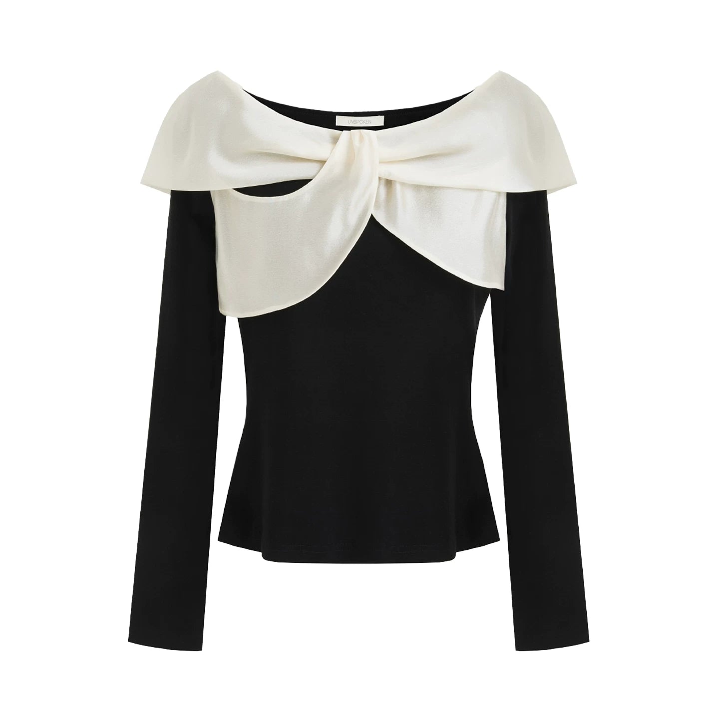 Spliced Off-Shoulder Knit Top Main image