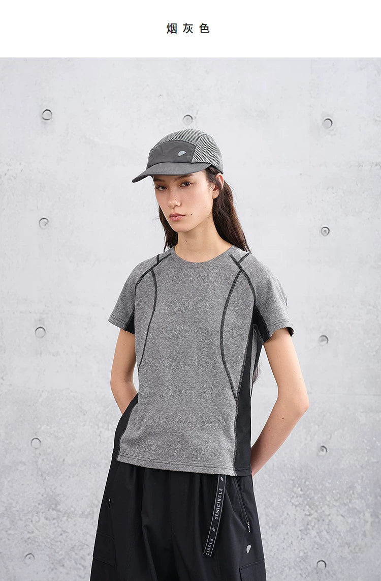 Slim Fit Casual T-Shirt with Panel Detailing
