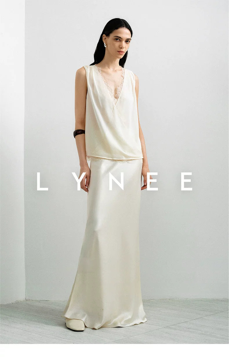 Elegant Satin Fishtail Skirt
