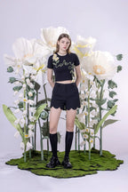 Handmade Crochet Cropped T-Shirt