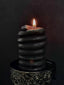 Dark Gothic Coiled Serpent Scented Candle