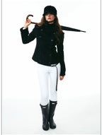 French-Inspired Double-Breasted Wool Twill Cropped Jacket