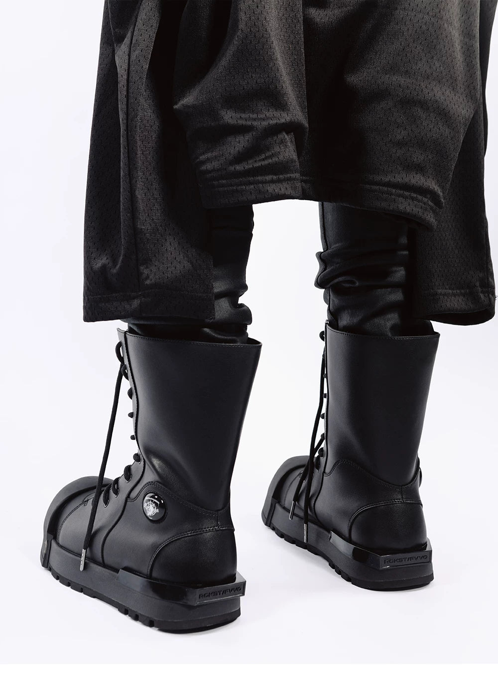 R/F “Ironclad Beetle” PU Leather Boots – Worn by CORTIS