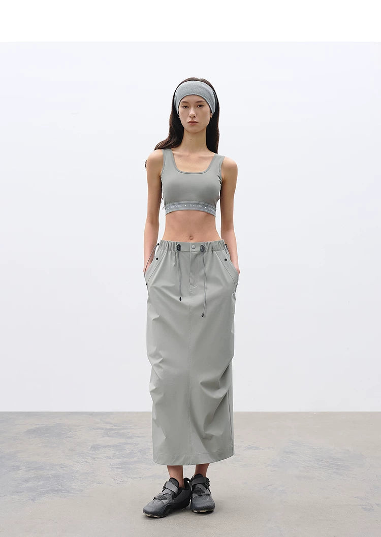 Loose Casual Outdoor Pleated Functional Straight Skirt