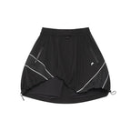 Women’s Elastic Waist Two-in-One Peplum Skort