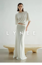 Elegant Satin Fishtail Skirt