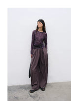 Loose Casual Balloon Pants with Elastic Waist and Pleats