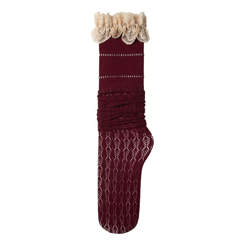 Luxury Lace Victorian Over-the-Knee Socks