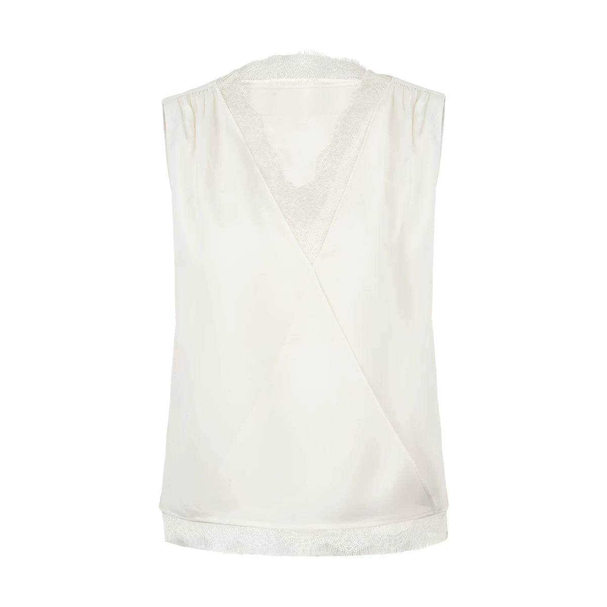 Acetate Satin Lace Cami Top