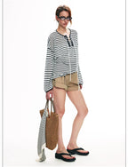 Casual Summer Straight Suit Shorts with Rolled Hem
