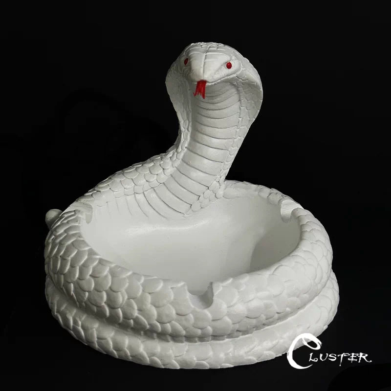 Dark Gothic Black & Red Serpent King Ashtray Secondary image