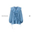 Embroidered Ruffle Collar Blouse