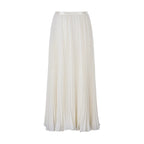 Elegant Chiffon Pleated A-Line Maxi Skirt