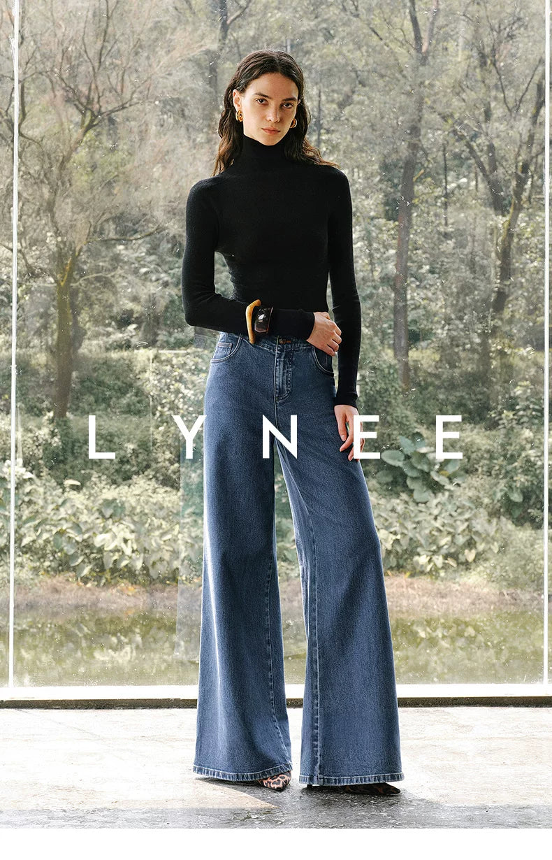 High-Waisted Wide-Leg Jeans