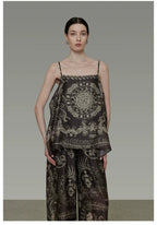 Boho Ethnic Print Vacation Cami Top