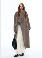 Premium Winter Stand-Collar Long Wool Coat