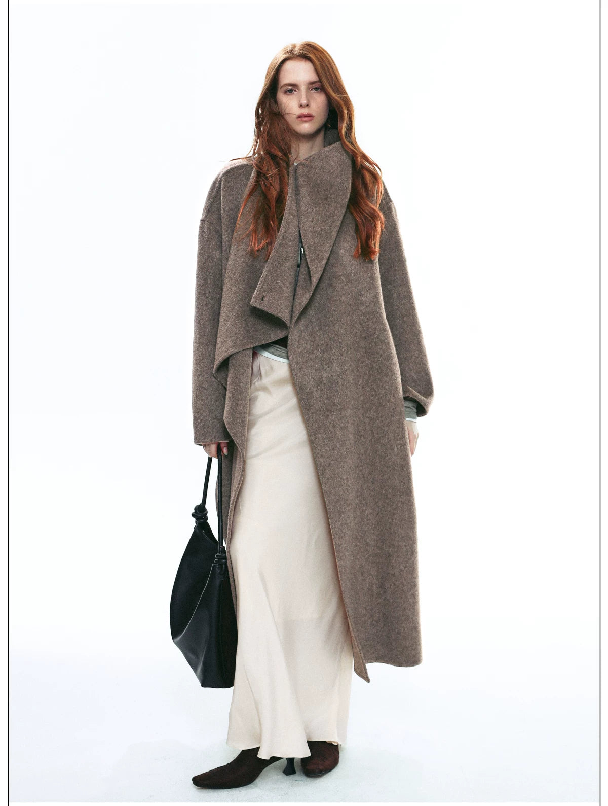 Premium Winter Stand-Collar Long Wool Coat