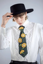 Vintage Handwoven Patchwork White Shirt