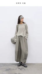 Loose Casual Asymmetrical Cropped T-Shirt