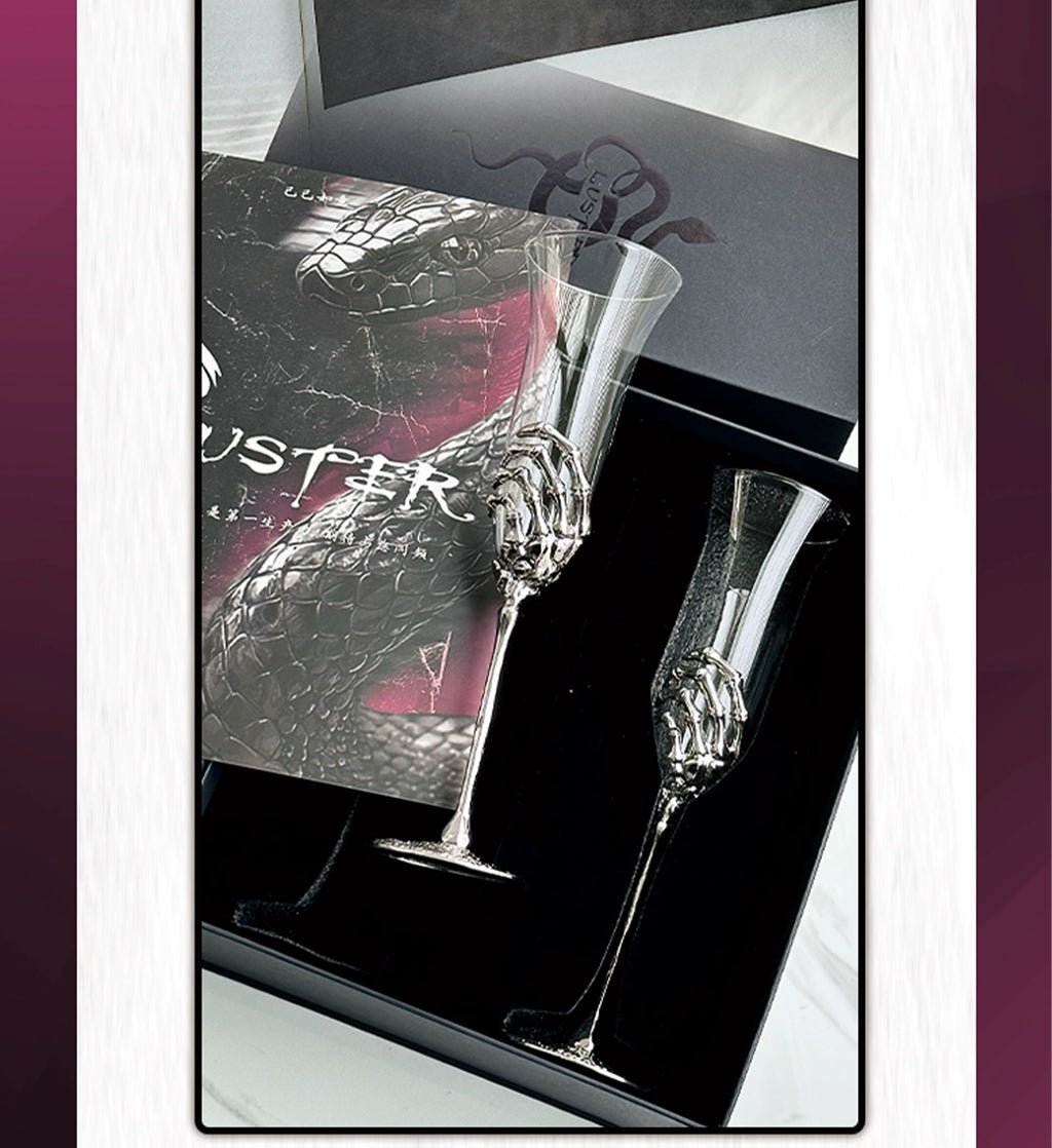 Halloween Ghost Hand Champagne Glass