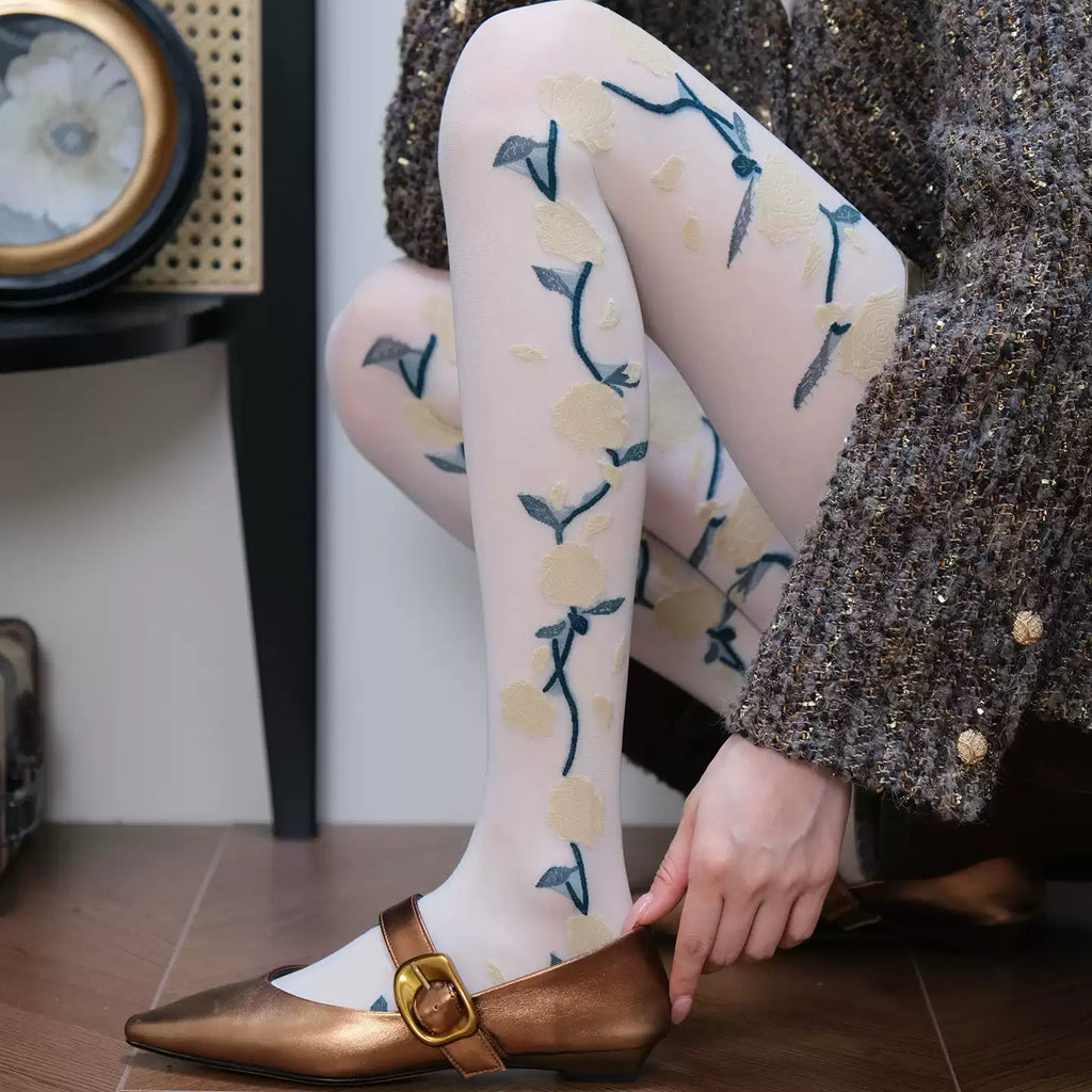 French Art-Inspired Stretch Tights