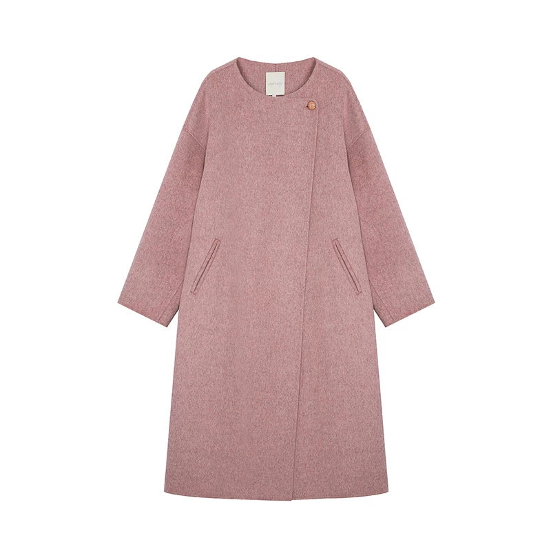 Pink Double-Faced Wool Coat Main image