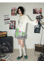 NANA Collaboration Vintage Loose Fit Graphic Long Sleeve T-Shirt