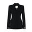 Acetate Lace Waist-Cinching Blazer
