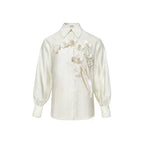 French Orchid Satin Relaxed-Fit Shirt