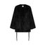 Black Faux Shearling Fur-Lined Coat