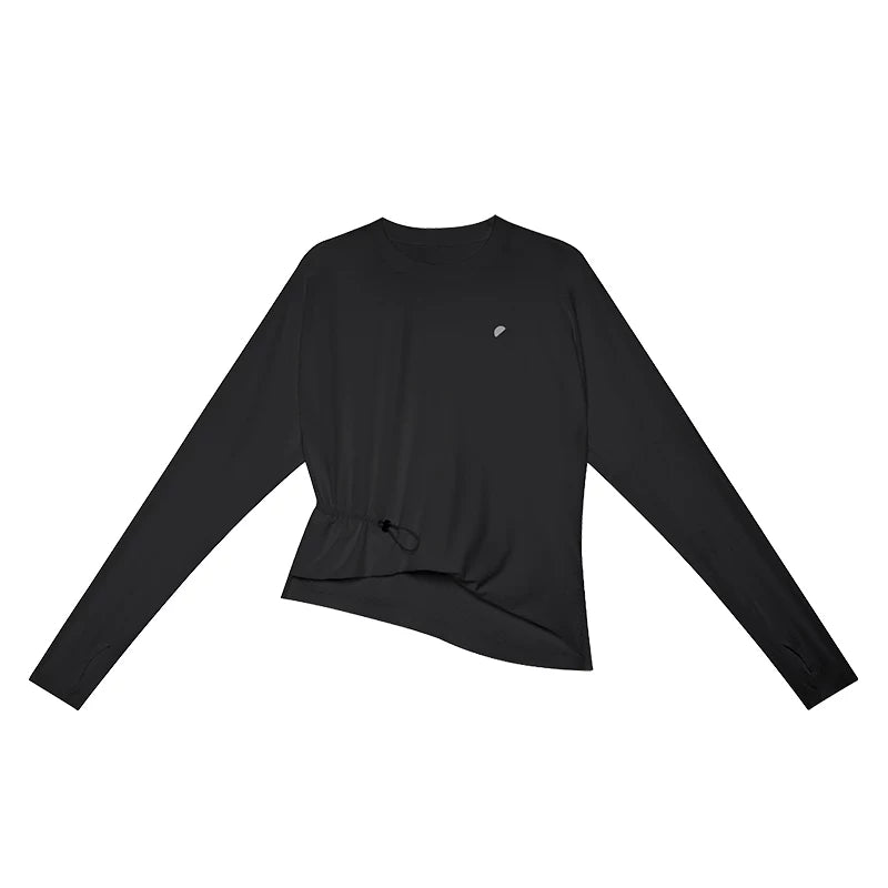 Loose Casual Asymmetrical Ruched T-Shirt