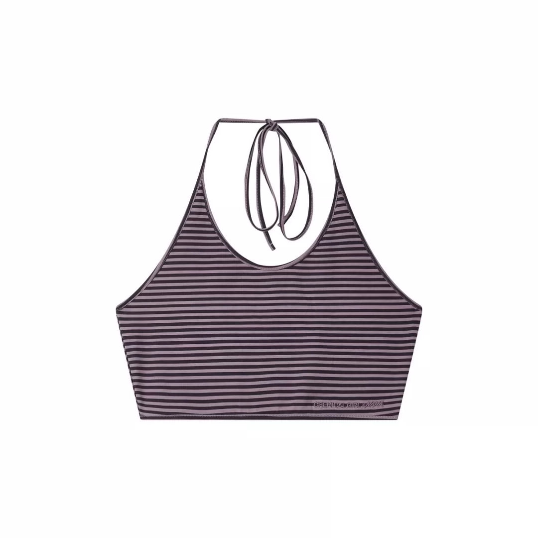 NANA Collaboration Halter Camisole Layered Off-Shoulder Two-Piece T-Shirt