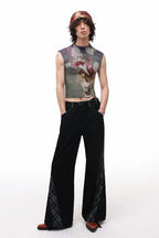 Floral Fitted Cropped Tank Top