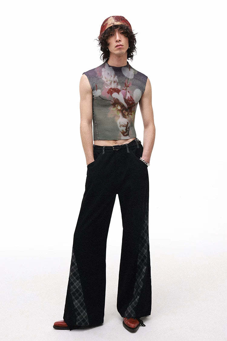 Floral Fitted Cropped Tank Top