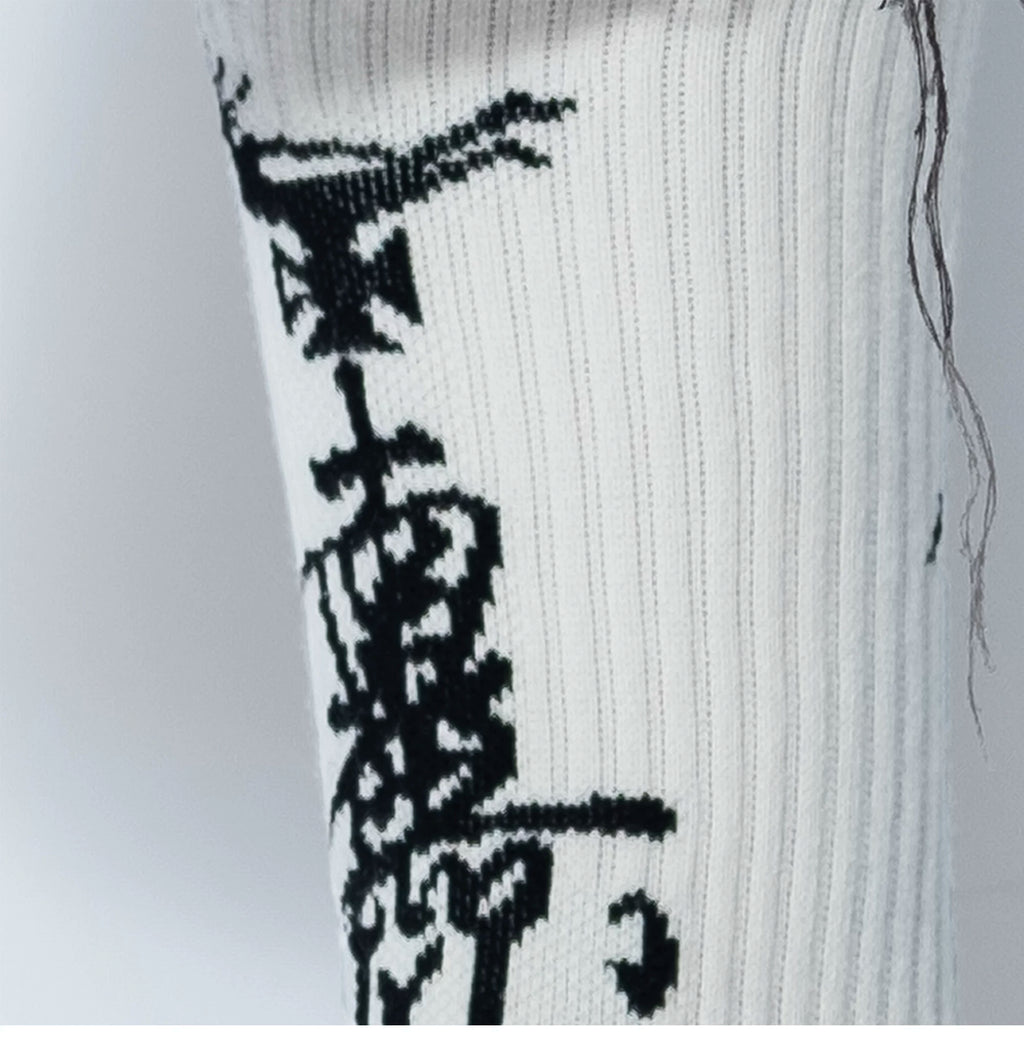FVVO “ART IS NOT A CRIME” Jacquard Knee-High Socks