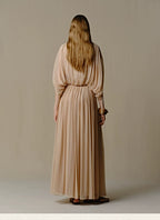 Mulberry Silk Pleated Midi Skirt