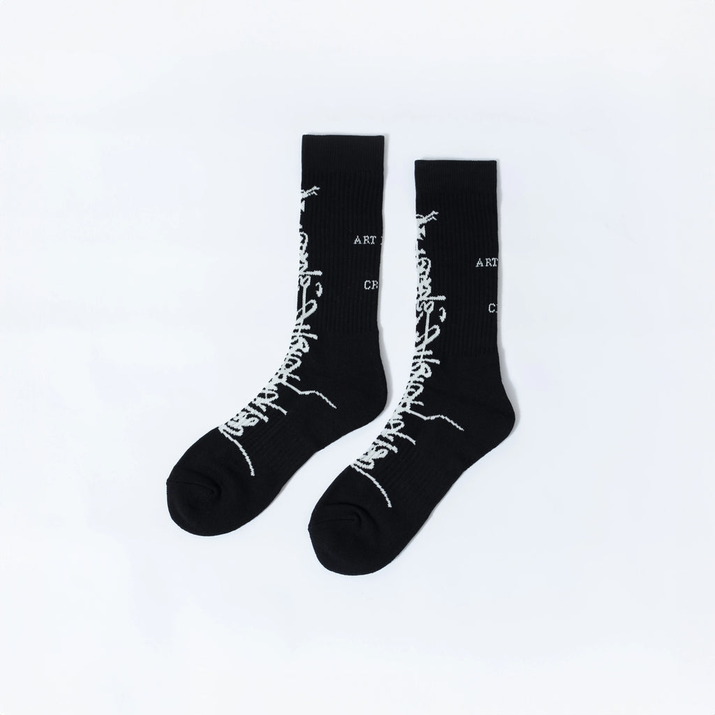 FVVO “ART IS NOT A CRIME” Jacquard Knee-High Socks