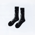 FVVO “ART IS NOT A CRIME” Jacquard Knee-High Socks