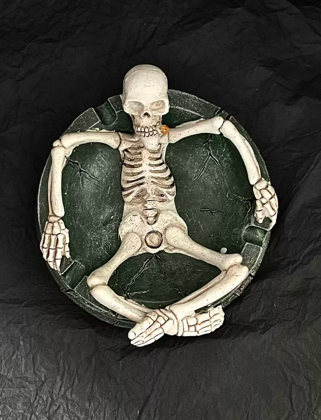 Gothic Punk Reclining Skeleton Ashtray