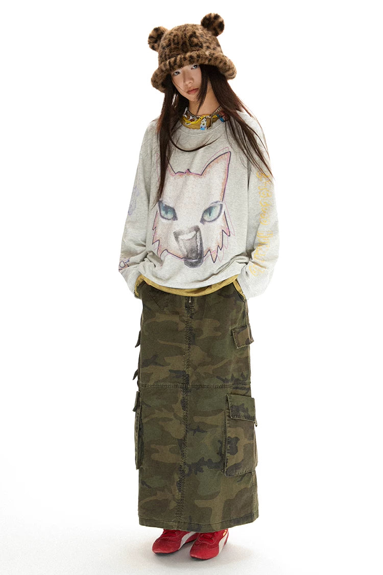 Plush Leopard Print Bucket Hat with Bear Ears – Cute Bear Hat