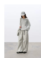 Loose Casual Linen-Blend Patchwork Printed T-Shirt