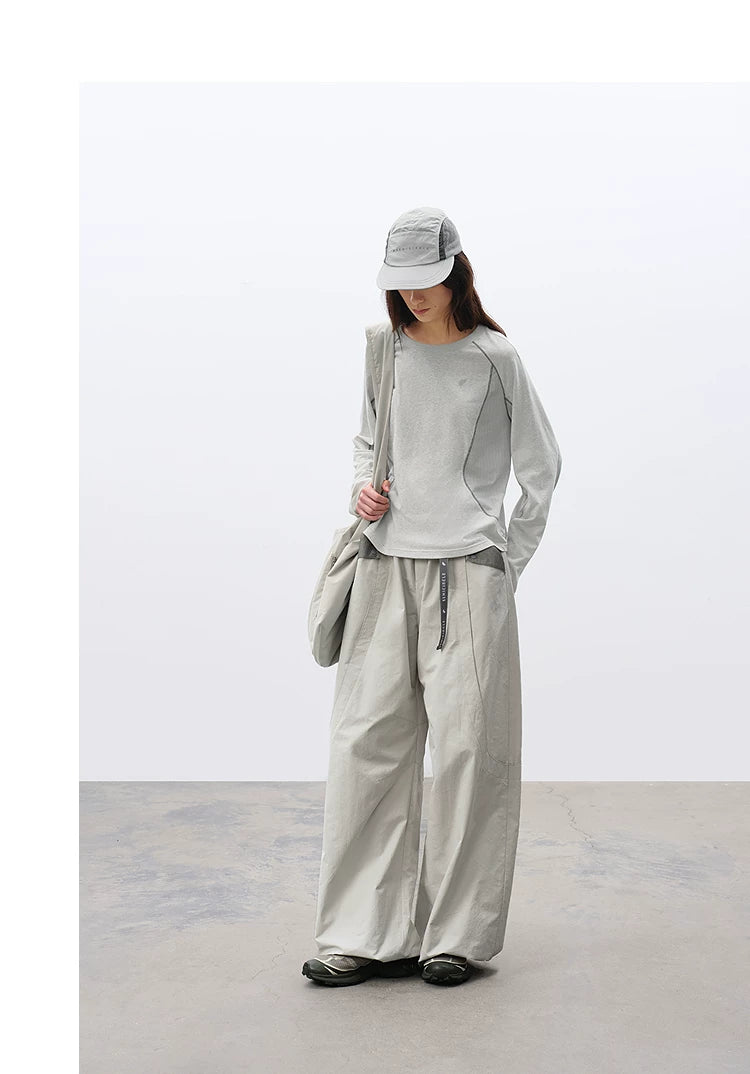 Loose Casual Linen-Blend Patchwork Printed T-Shirt