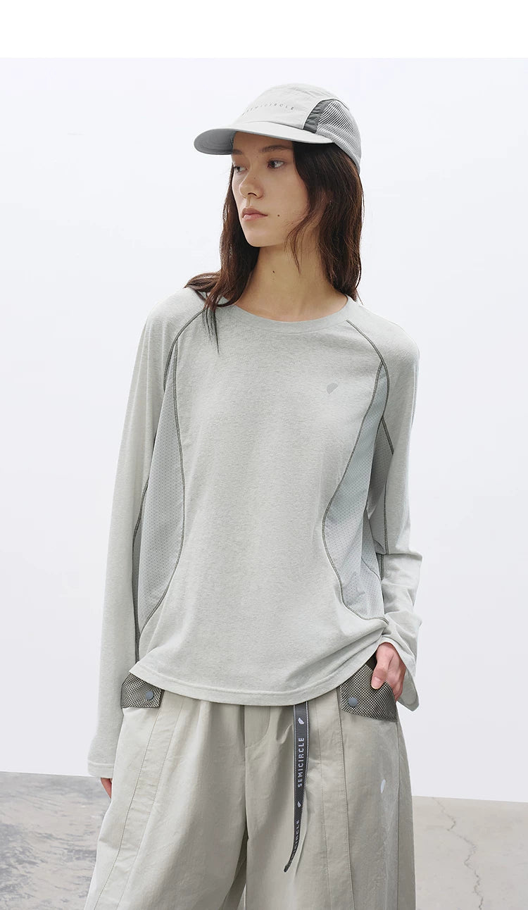 Loose Casual Linen-Blend Patchwork Printed T-Shirt Secondary image