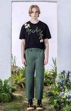Bellflower Vine Handmade Crochet Appliqué T-Shirt