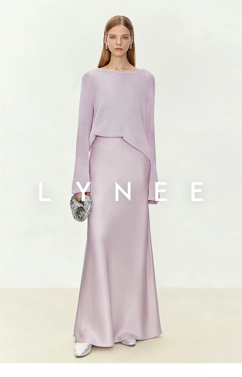 Elegant Satin Fishtail Skirt