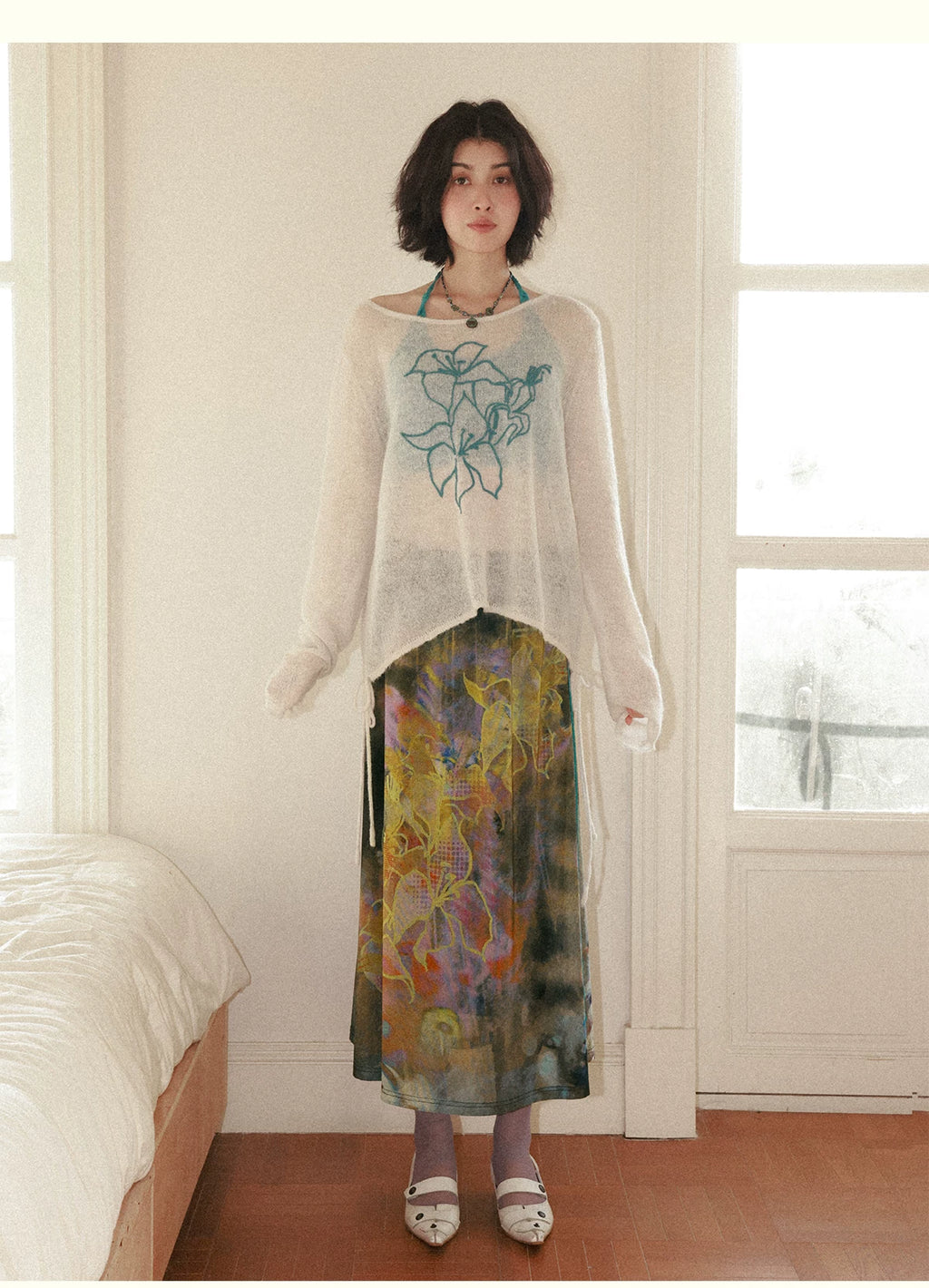 Layered Tank Top Style Summer Sun Protection Cover-Up